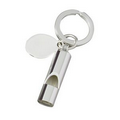 Nickel Plated Key Chain w/ Whistle